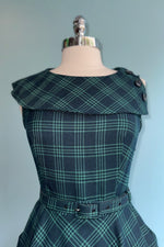 Green and Navy Plaid Dress by Voodoo Vixen