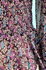 Floral Smocked Peplum Blouse by Molly Bracken