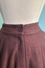 Burgundy Herringbone Sophie Skirt by Timeless London