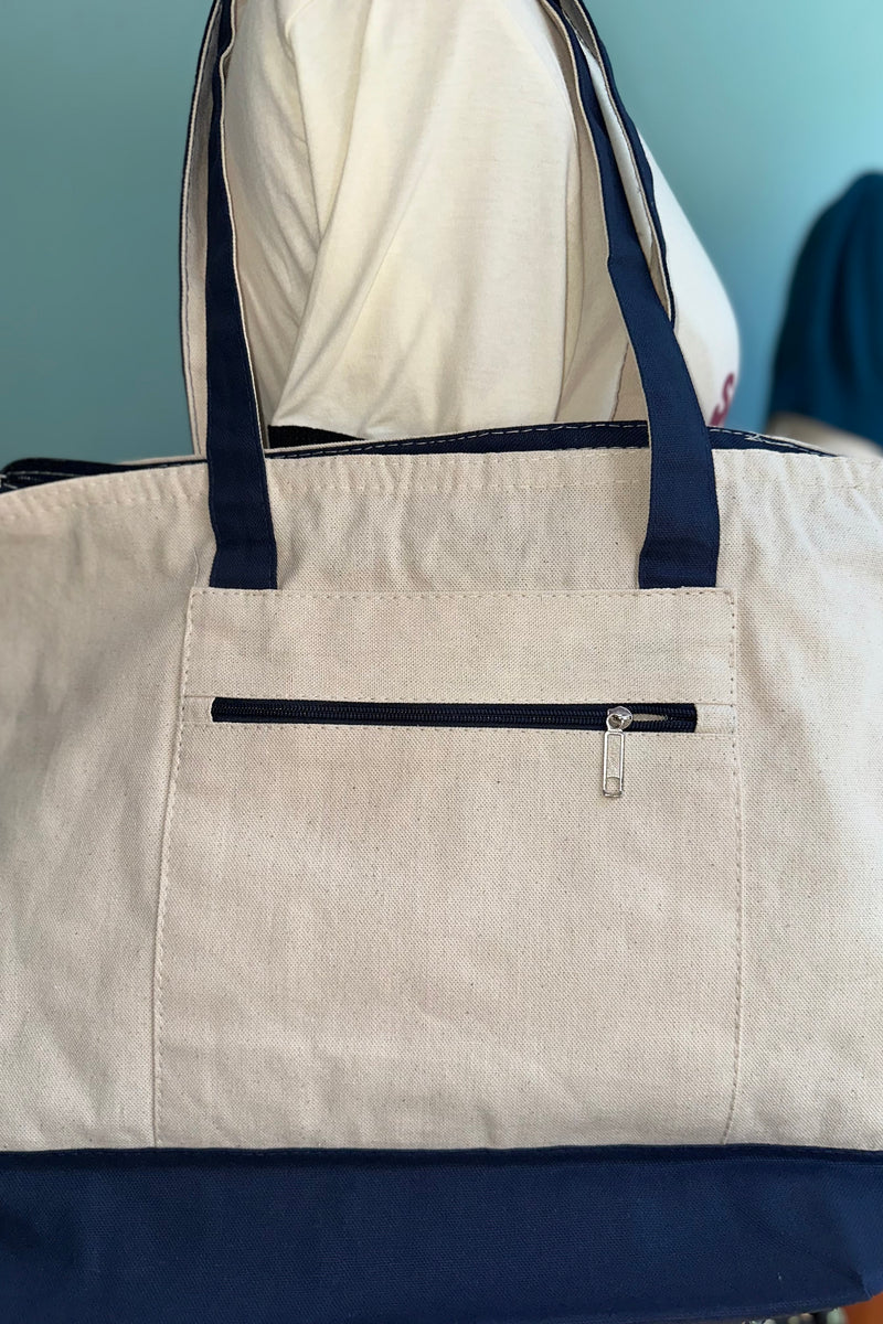 Kids Book Characters Canvas Zipper Tote Bag