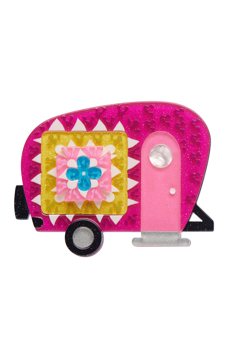 Cosiest of Campers Brooch by Erstwilder