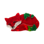 Snoozing Fox Brooch by Erstwilder