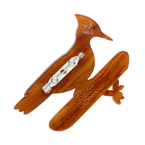 The Persistent Pileated Woodpecker Brooch by Erstwilder
