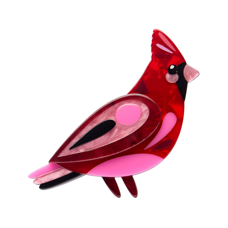 The Notable Northern Cardinal Brooch by Erstwilder