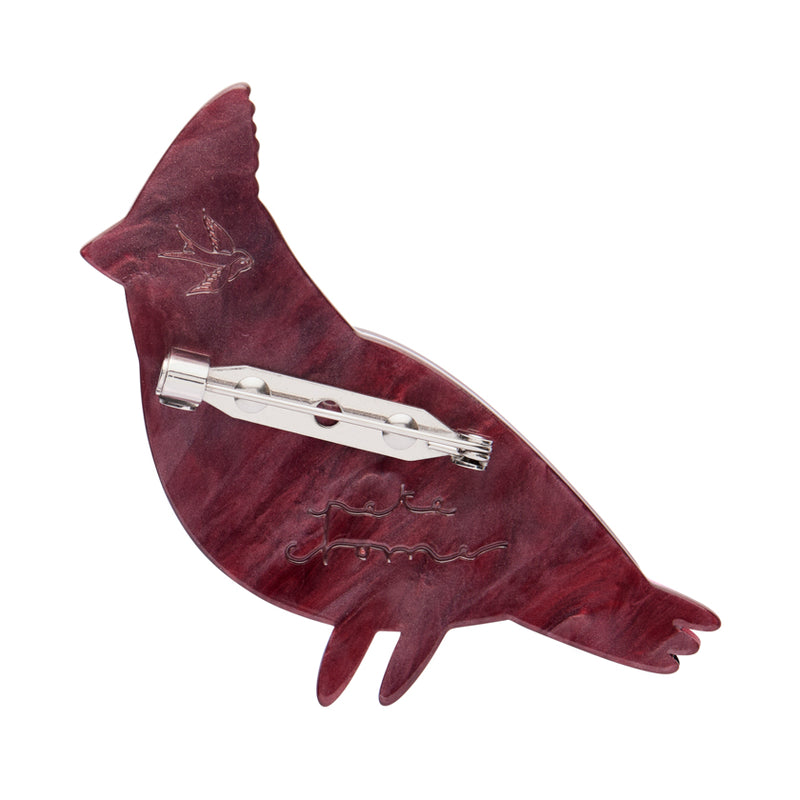 The Notable Northern Cardinal Brooch by Erstwilder