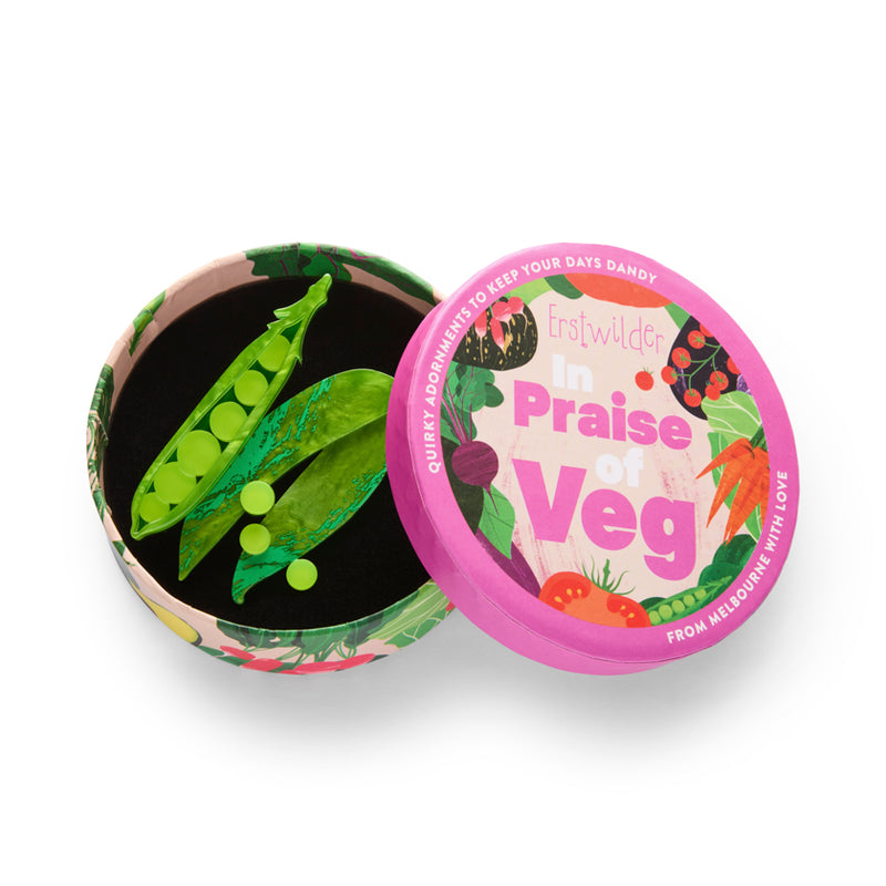 Peas Please Brooch by Erstwilder