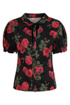 Lilly Roses Blouse in Black by Banned
