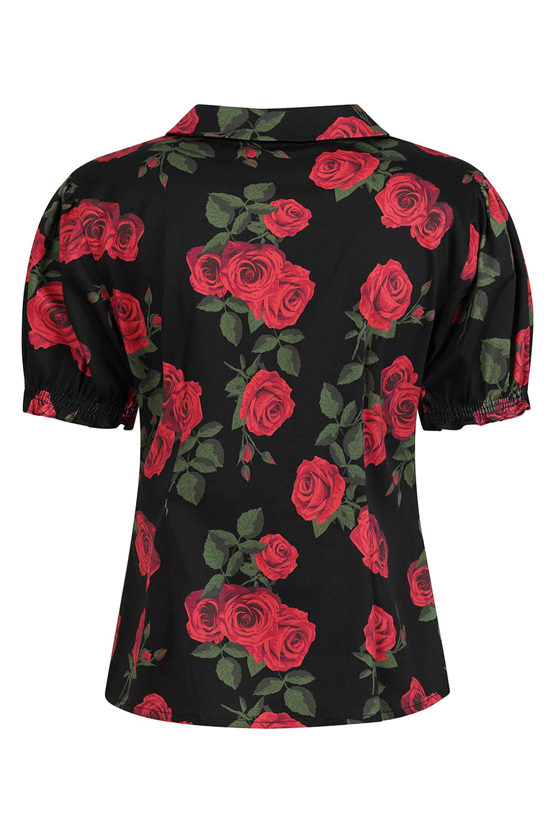 Lilly Roses Blouse in Black by Banned