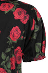 Lilly Roses Blouse in Black by Banned