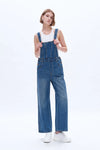 Wide Leg Denim Overalls by Bayeas