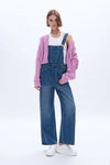 Wide Leg Denim Overalls by Bayeas