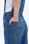 Wide Leg Denim Overalls by Bayeas
