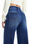 Cropped Tummy Control Raw Hem High Rise Jeans by Bayeas