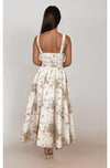 Rust and Olive Floral Bryson Midi Dress by Timeless London