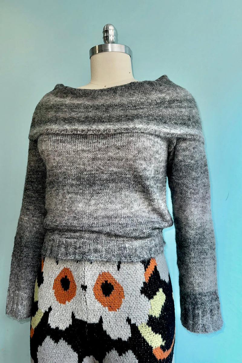 COZY Bare Shoulder Sweater in Ash by Lili Sidonio