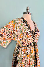 Floral Silky Caftan Dress by Molly Bracken