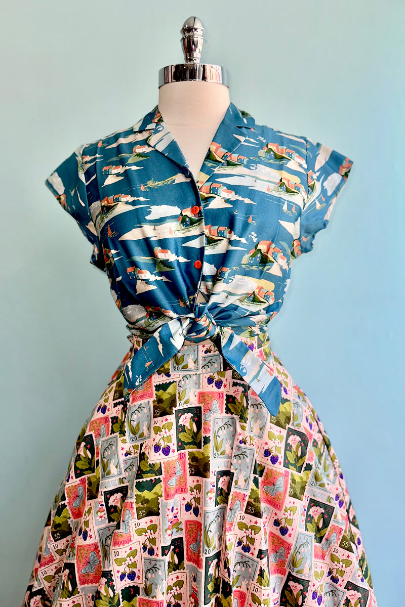 Spring Stamps Full Skirt by Tulip B.
