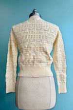 Ivory Pointelle Sweater