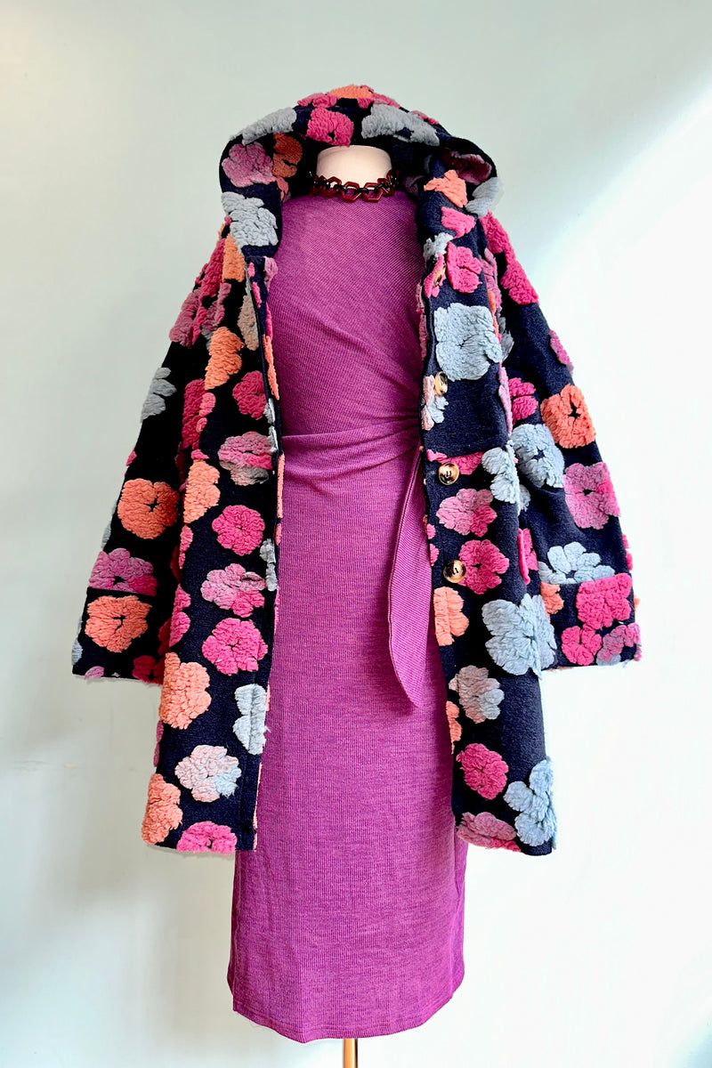 Magenta Tie Side Knit Dress by Compania Fantastica