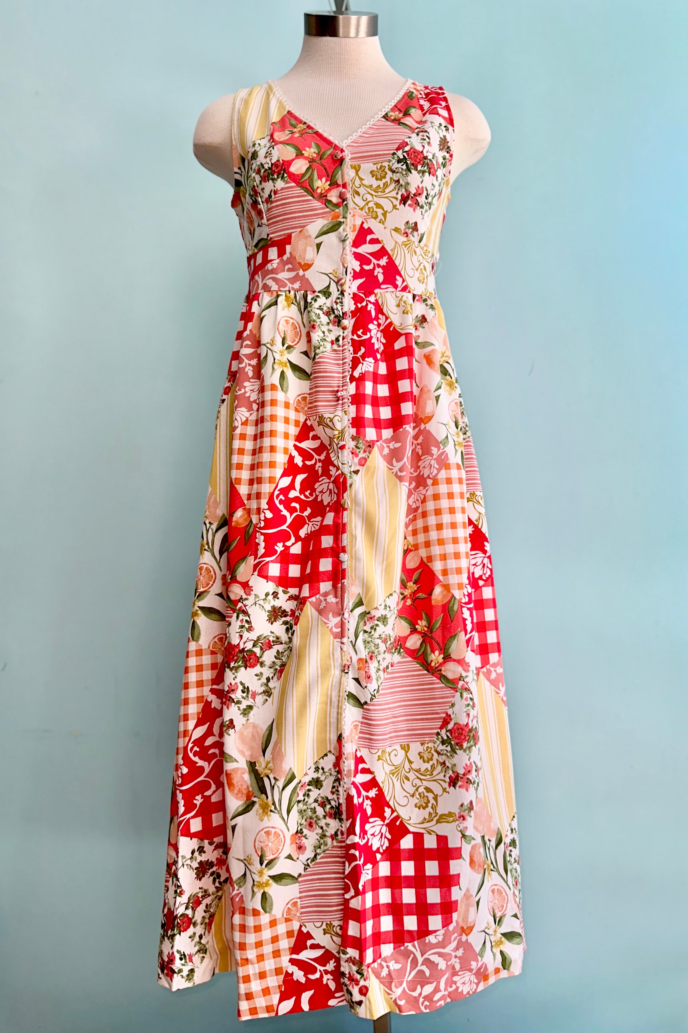 Red Patchwork Midi Dress Modern Millie Red Patchwork Midi Dress Modern Millie