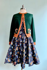 Mushroom Meadow Embroidered Leslie Cardigan by Miss Lulo