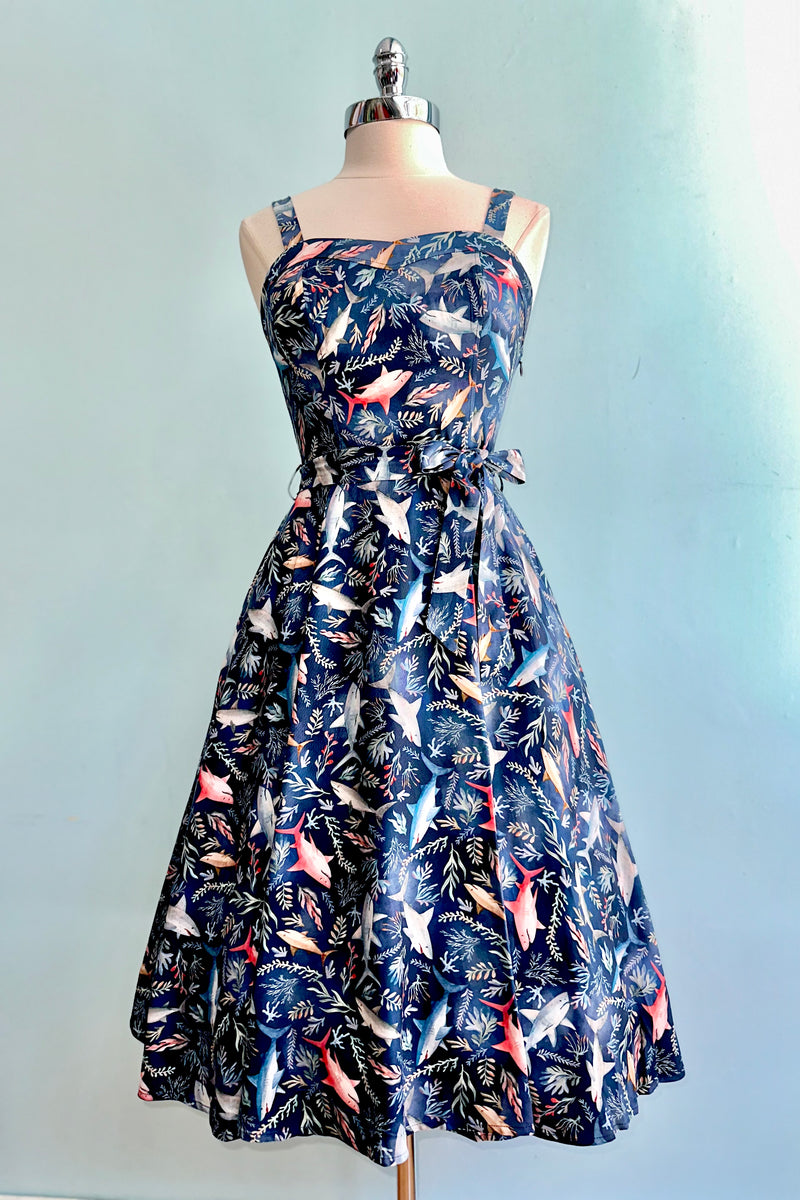 Shark Lori Dress in Navy by Miss Lulo