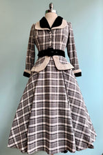 Inge-Silver Tartan Dress by Miss Candyfloss