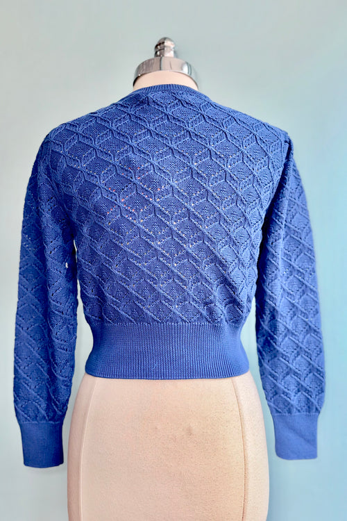 Blue Basket Knitted Leah Cardigan by Palava