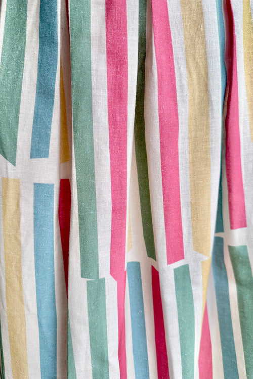 Multi Beach Stripe Florence Skirt by Palava