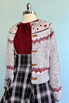Fair Isle Toggle Button Cardigan Sweater