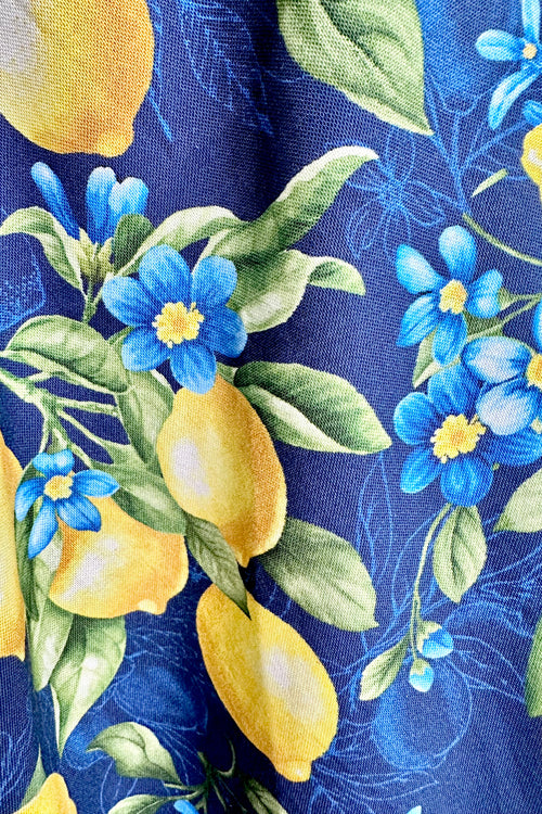 Navy Lemons Greta Dress by Retrolicious