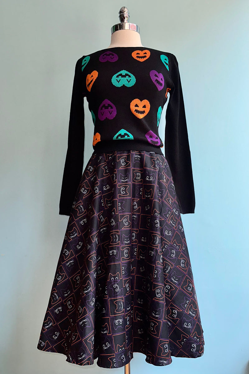 Kitty Cat Black Skirt by Banned