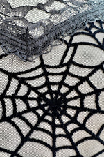 Black Lace Spiderweb Mourning Top by Ains and Elke