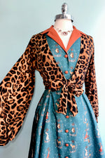 Forest Portrait Betty Lou Dress in Teal by Heart of Haute