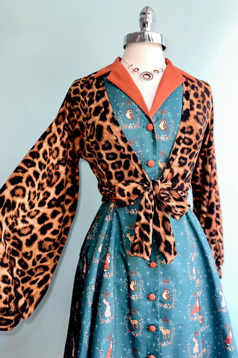 Forest Portrait Betty Lou Dress in Teal by Heart of Haute