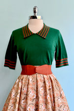 Moth Reading Doris Skirt in Tan by Retrolicious