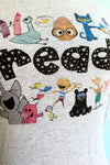 Kids Book Characters T-Shirt in Grey