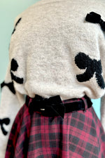 Bow Pullover Sweater in Oatmeal