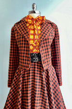 Copper and Black Check Wool Jacket by Timeless London