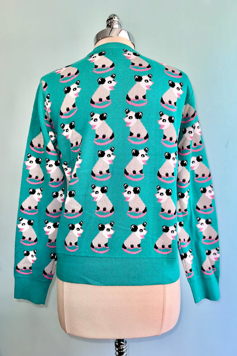 Turquoise Possum Sweater by Sesame the Opossum