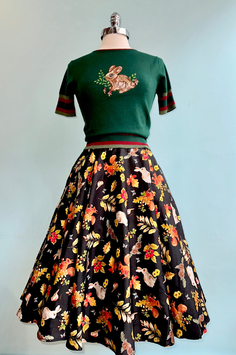 ♡*読様 THE TOE Rosenthaler Skirt Grizedale Floral and Fauna Circle Skirt by Hell Bunny – Modern Millie