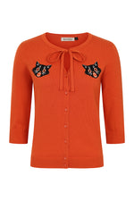 Orange Scaredy Cat Mia Cardigan by Banned