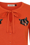 Orange Scaredy Cat Mia Cardigan by Banned