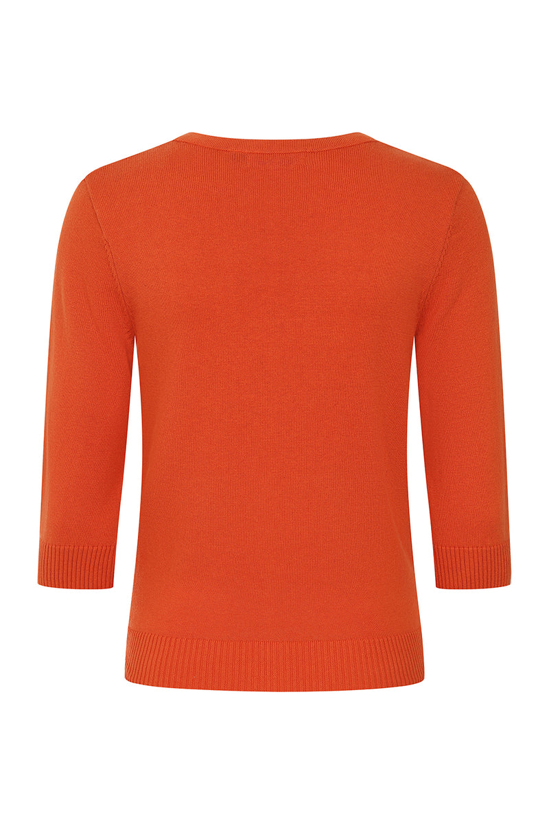 Orange Scaredy Cat Mia Cardigan by Banned