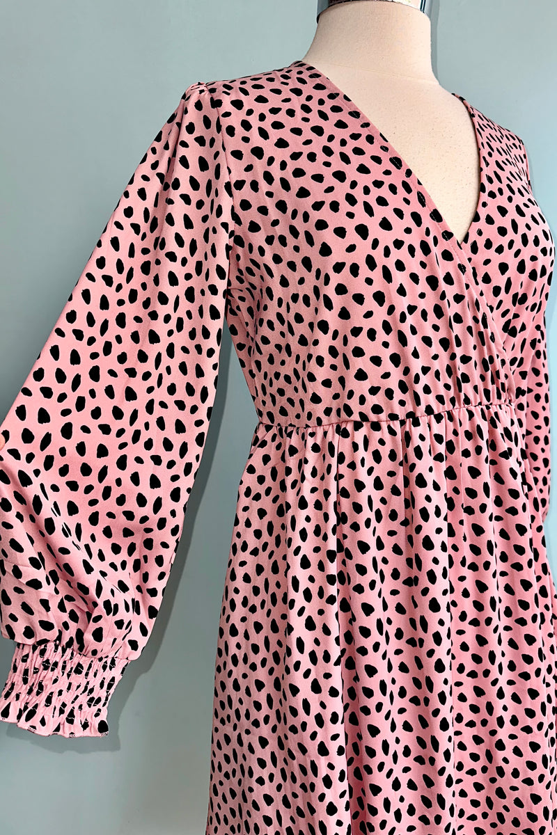 Pink Polka-dot Mini Dress by Compania Fantastica