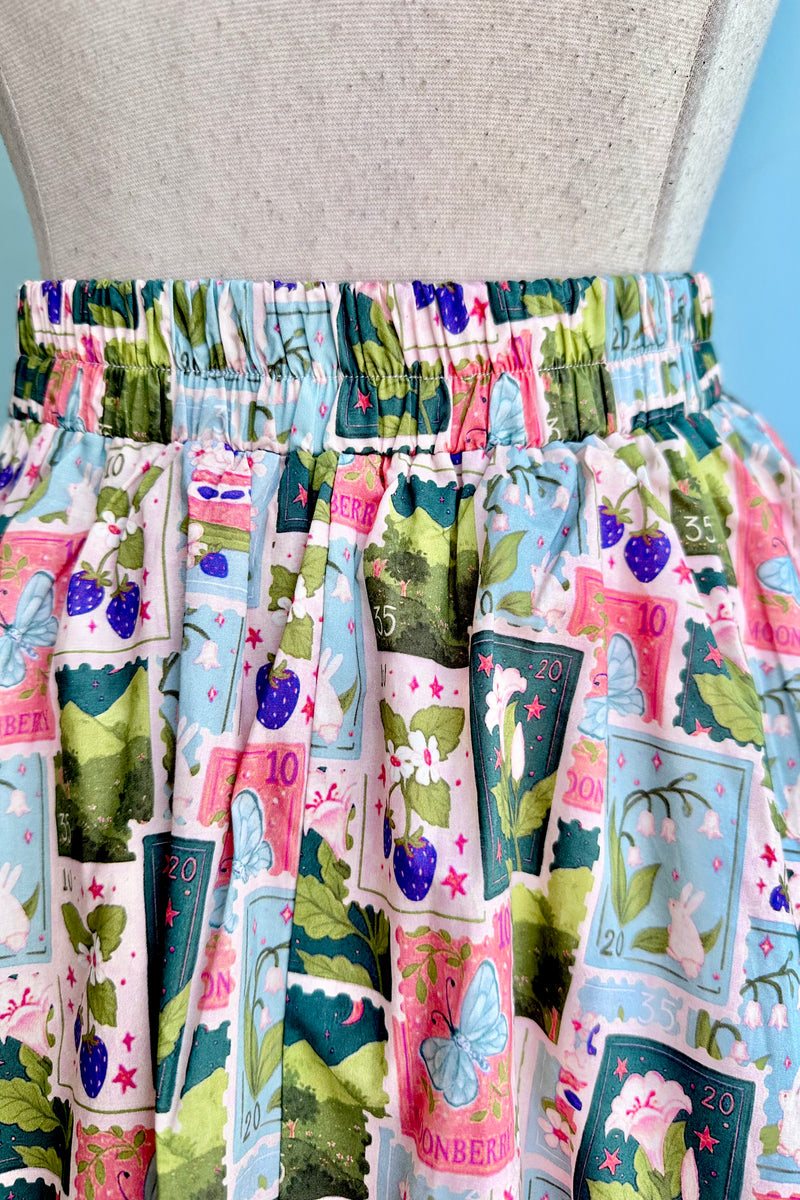Spring Stamps Full Skirt by Tulip B.