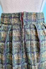 Green and Purple Plaid Doris Skirt by Retrolicious