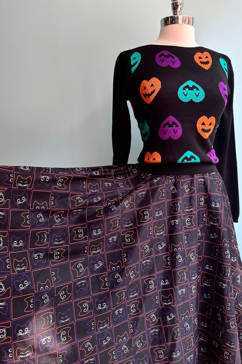 Kitty Cat Black Skirt by Banned