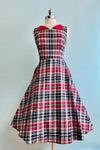 Boat Day Dress in Navy Plaid by Banned