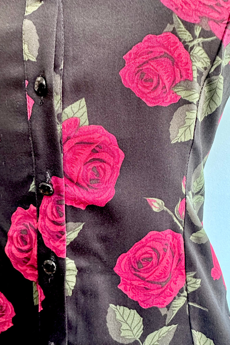 Lilly Roses Blouse in Black by Banned